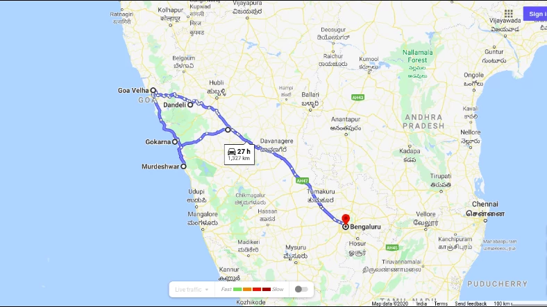 Bangalore to Murdeshwar, Gokarna, Goa and Dandeli Solo Trip Plan Bangalore to Murdeshwar, Gokarna, Goa and Dandeli Solo Trip Plan