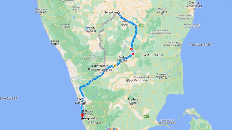Bangalore to Alleppey Solo Trip Plan Bangalore to Alleppey Solo Trip Plan