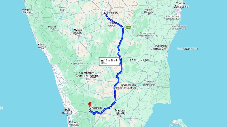 Bangalore to Anamudi Solo Trip Plan Bangalore to Anamudi Solo Trip Plan