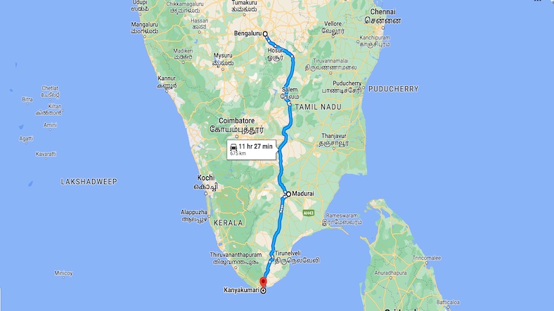 Bangalore to Kanyakumari Solo Trip Plan Bangalore to Kanyakumari Solo Trip Plan