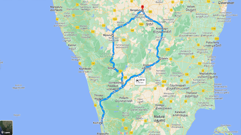 Bangalore to Kochi Solo Trip plan Bangalore to Kochi Solo Trip plan