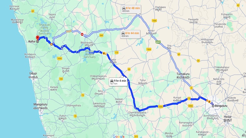 Bangalore to Kollur Solo Trip Plan Bangalore to Kollur Solo Trip Plan