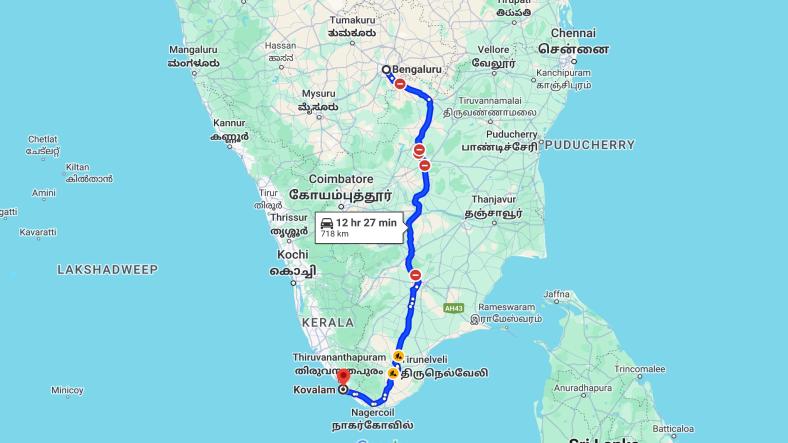 Bangalore to Kovalam Solo Trip Plan Bangalore to Kovalam Solo Trip Plan
