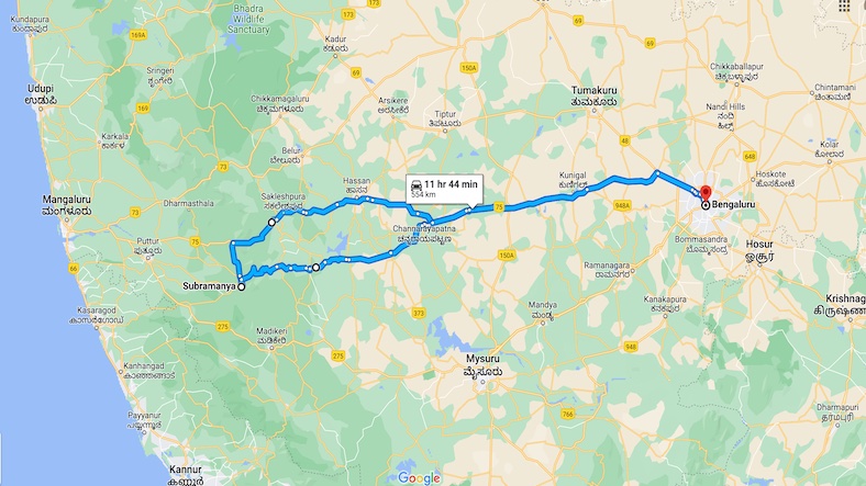 Bangalore to Kukke Subramanya Trip Plan Bangalore to Kukke Subramanya Trip Plan