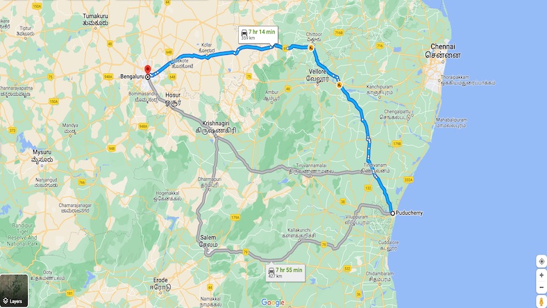 Bangalore to Pondicherry Solo Trip plan Bangalore to Pondicherry Solo Trip plan