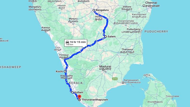 Bangalore to Trivandrum Solo Travel Plan Bangalore to Trivandrum Solo Travel Plan