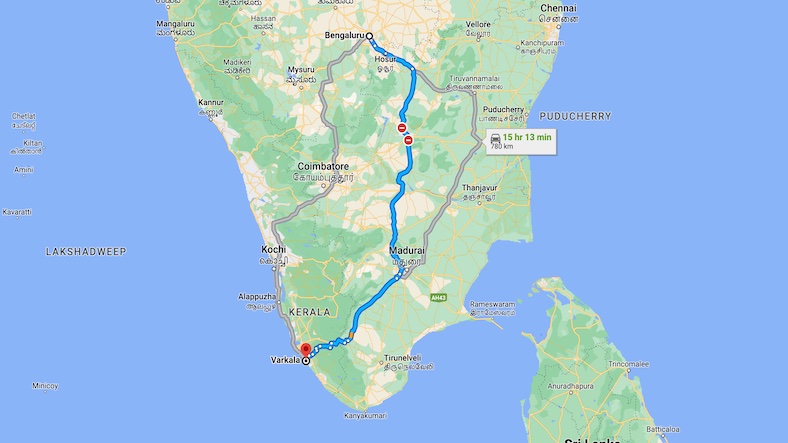 Bangalore to Varkala Solo Trip Plan Bangalore to Varkala Solo Trip Plan