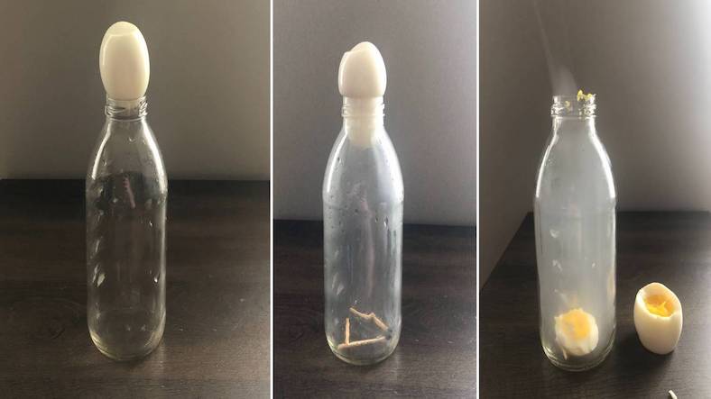 Egg in a Bottle, science experiment for children Egg in a Bottle, science experiment for children