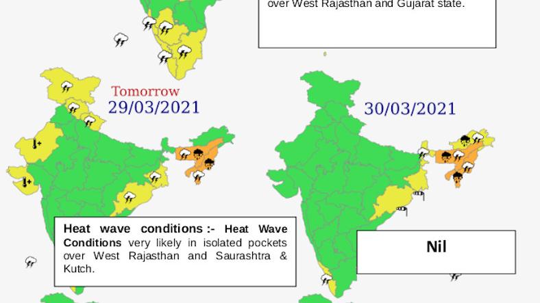 Heat waves in India and Current Temperature Status and Warning for next five Days Heat waves in India and Current Temperature Status and Warning for next five Days