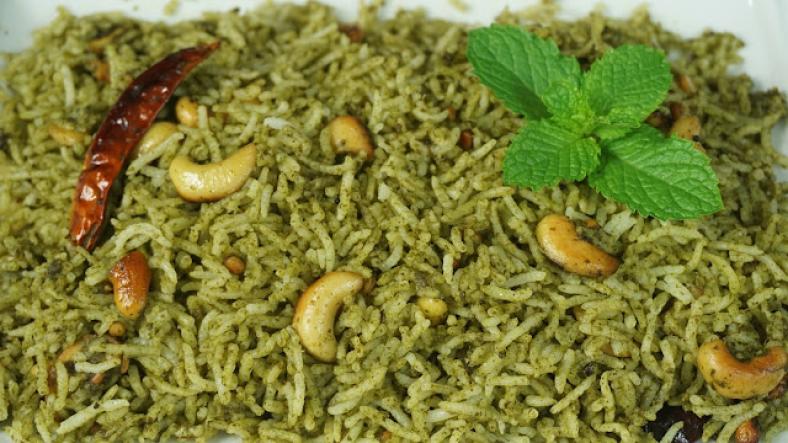 How to prepare Pudina Rice How to prepare Pudina Rice