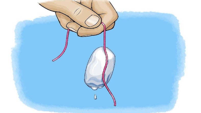 Sticky ice, science experiment for children Sticky ice, science experiment for children