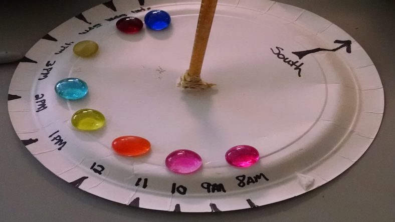 Sundial, science experiment for children Sundial, science experiment for children