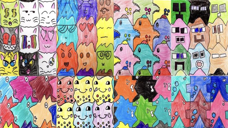 Tesselation Art, science experiment for children Tesselation Art, science experiment for children