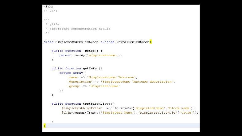 Drupal7 Simple Test case in Custom Module Drupal7 Simple Test case in Custom Module